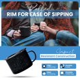thumbnail image 2 of Juego de 4 tazas de camping Toughty de esmalte negro, 470 ml, 2 of 6