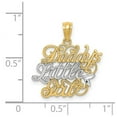 thumbnail image 2 of 14k Yellow Gold Polished and Rhodium Daddys Little Teen Pendant Necklace Measures 22x21mm Wide - Pendant for Women, 2 of 2