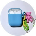 thumbnail image 1 of Pour Étui AirPods Pro - Étui de Protection Souple Mignon Unique avec Chaîne de Poignet pour Étui de Recharge Sans Fil AirPods Compatible avec AirPods pour Filles Ados Enfants (Bleu), 1 of 6