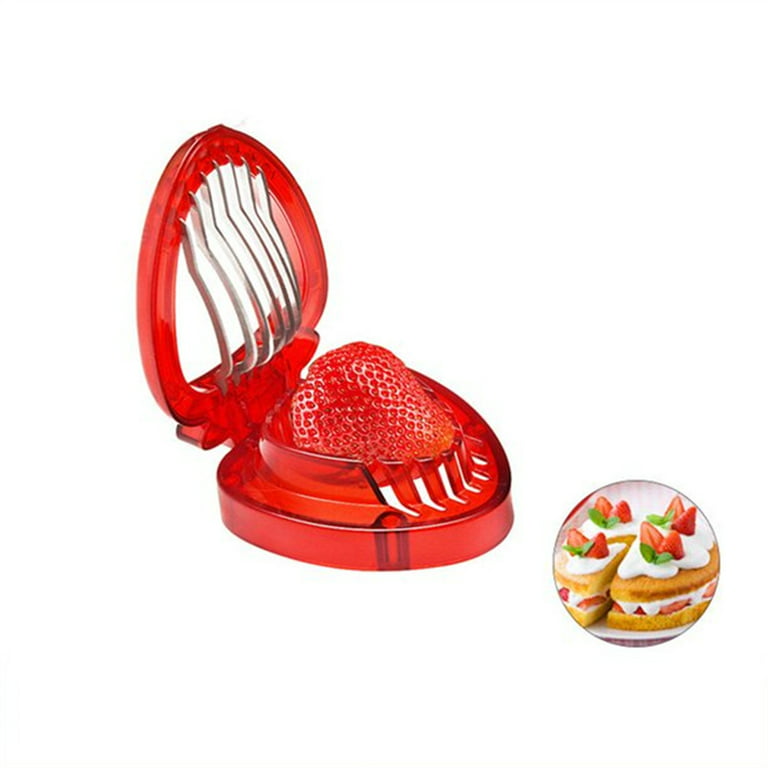 ZRAMO Accessories Simply Slice Strawberry Section Slicer Kitchen Cutter  Gadgets Kitchen Tool Mini Slicer Cut Joie MSC Stainless Steel Blade Craft