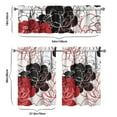 thumbnail image 6 of Pioneer Kitchen Curtains and Valance Set 36 Inch Tier Beautiful Wild Peonies Flower 3 Pieces Set Dining Room Small Curtain Drapes Cafe Curtains Valance for Home Decor Rod Pocket, 6 of 6