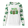 thumbnail image 5 of Happy St Patricks Day Shirt Women Dog Paw Print Sweatshirt Long Sleeve Crewneck Pullover St Patrick's Day Shamrock Graphic Shirts, 5 of 5