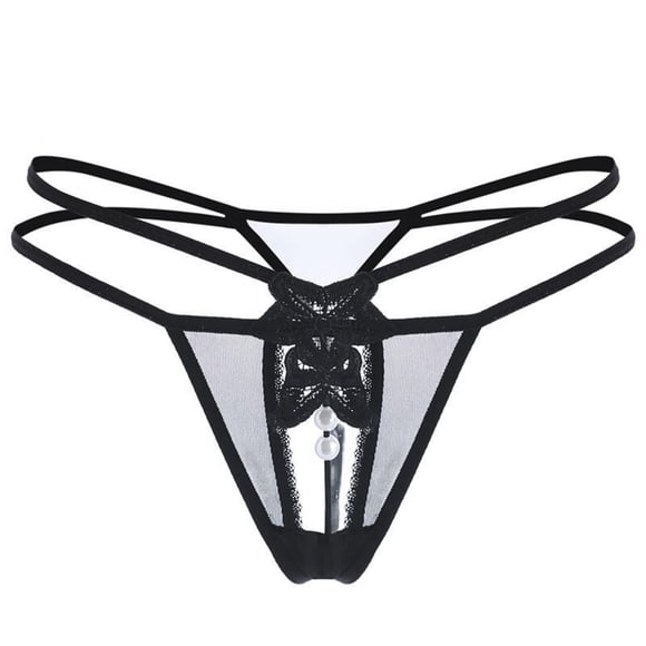 FhsagQ Women's Lingerie Crotchless Skinny Lingerie Women's Thong Feminine Pearl Massage Ladies Panties Slit T Pants Female Women Lingerie Panties Women's Lingerie Crotchless Teddy Black One Size