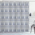 thumbnail image 1 of Ambesonne Winter Shower Curtain, Triangular Pine Trees, 69"Wx70"L, Taupe Slate Blue Sage, 1 of 3