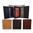 thumbnail image 5 of New Mens Trifold Leather Wallet Multi Pockets Classic Style Card ID 1107 CF, 5 of 57