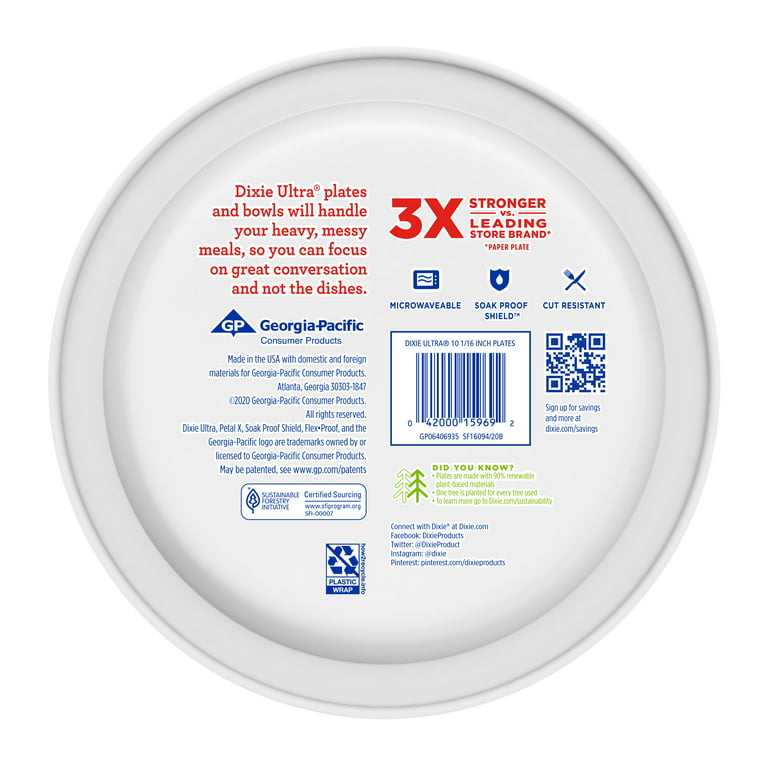 Dixie Paper Plates, 10 Inch Dinner Plate (Design May Vary) – RoomBox