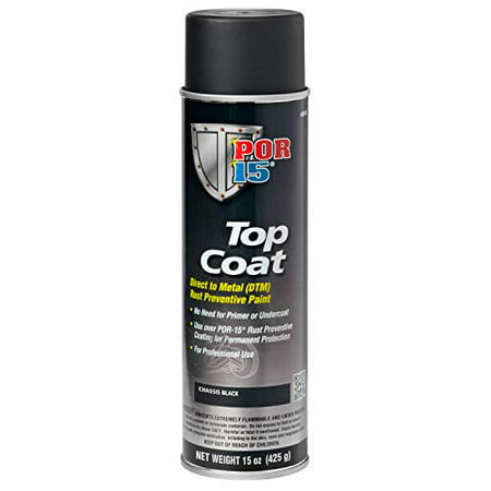 POR-15 45918 Chassis Black Top Coat - 15 fl. oz. (Best Paint For Car Chassis)