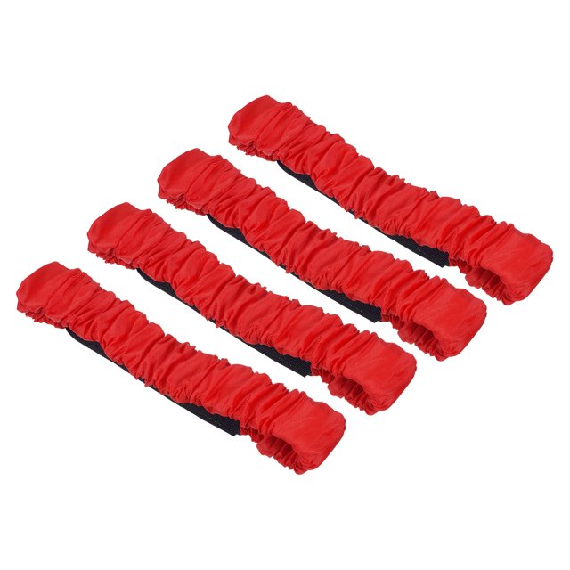 Unique Bargains Élastique à 3 Pattes Bande de Cravate Jeu de Relais Carnaval en Plein Air, Rouge Pack de 4