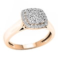 thumbnail image 5 of Dazzlingrock Collection 0.50 Carat (ctw) 14K White Diamond Ladies Cluster Engagement Ring 1/2 CT, Rose Gold, Size 7, 5 of 7