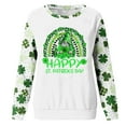 thumbnail image 5 of QIPOPIQ Chandails en Molleton à Manches Longues pour Femmes T-Shirts de la Saint-Patrick T-Shirt Trèfle T-Shirt Vert T-Shirts de la Saint-Patrick Tunique Col Rond Hauts Amples Chandail en Molleton T-Shirts Graphiques Offres, 5 of 5