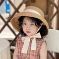 thumbnail image 3 of Joernso Straw Sun Hats for Kids, UV Protection Fishing Hat, Wide Brim Bucket Hat with Ribbon, Breathable Summer Hats for Outdoor Beach Travel, 3 of 8