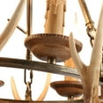 thumbnail image 6 of 6 Head Rustic Antler Chandelier Farmhouse Hanging Ceiling Light Fixture Dimmable, 6 of 24