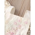 thumbnail image 6 of Baby Girl Lace Sleeveless Romper Jumpsuit Embroidery Floral Summer One Piece Backless Outfits Clothes, 6 of 7