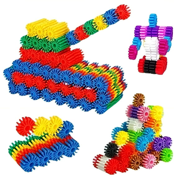 BESTSKY Gears Interlocking Learning Set,STEM Construction Toy Set Building Kids Toys 240 Pcs