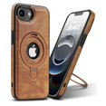 thumbnail image 1 of Funda de teléfono VAUSERDY para iPhone 16e de 6.1 pulgadas, soporte magnético marrón, 1 of 7