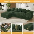 thumbnail image 3 of Wiilayok Modular Cloud Sectional Couch,107" L Shaped Sectional Sofa with Left/Right Chaise,Upholstered Deep Seat Sofa for Living Room Bedroom,Olive Green(Corduroy), 3 of 9
