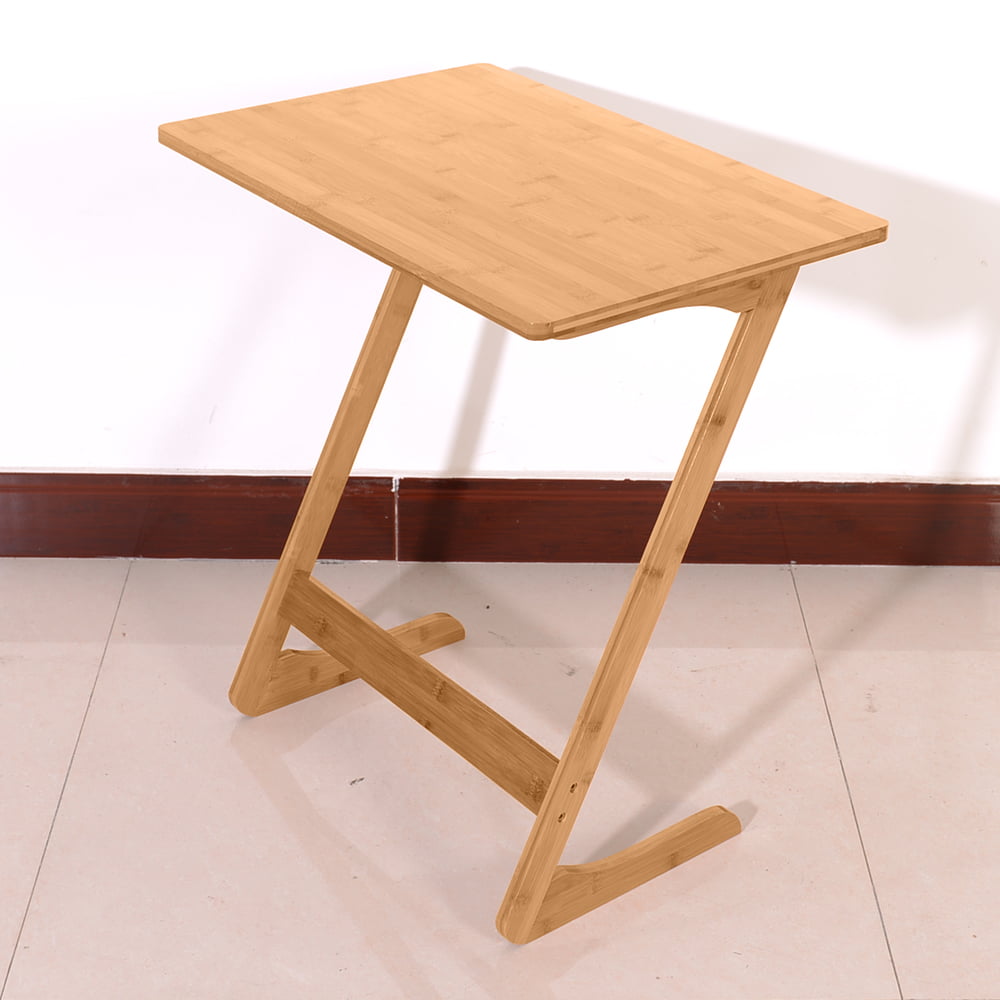 Z-shaped Bamboo Sofa Side Table Bed Side Table  A Useful Workstation US 