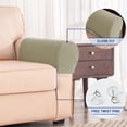 thumbnail image 6 of Stretch Armrest Covers Spandex Arm Covers for Chairs Couch Sofa Armchair Slipcovers for Recliner Sofa with Twist Pins 2pcsSand, 6 of 6