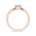 thumbnail image 2 of 1 Carats Prong-Set Solitaire Aquamarine Split Shank Ring in 14K Rose Gold (8x6mm Aquamarine) - SR0175AQ-RG-A-8x6-8.5, 2 of 10