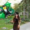thumbnail image 2 of PMU Graduation Jumping Smiley Grad Balloon Bouquet | Jumping Grad Mylar Balloons | Jump for Joy Graduation Smiley Grad Balloon | Grad Foil Balloons | Green (5/Pkg) Pkg/1, 2 of 8