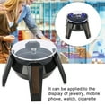 thumbnail image 4 of Solar Jewelry Display Stand 360 Degrees Rotating Turntable Watch Display Stand with 4 LED Lights for Jewelry Mobile Phone Display, 4 of 8
