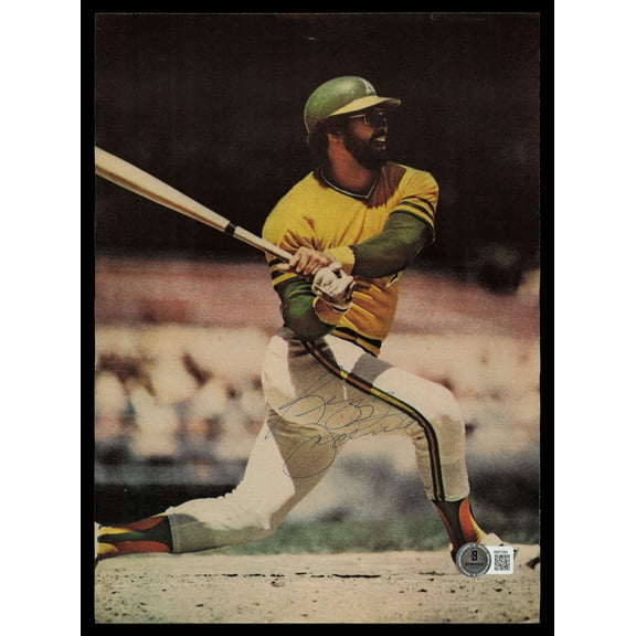 Reggie Jackson Autographed 8.5x11.5 Magazine Page Photo Oakland A's Vintage Signature Beckett BAS QR #BM37284