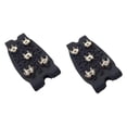 thumbnail image 1 of Tacos de tracción para hielo, clavos de nieve, agarres para mujeres y hombres, agarre para hielo con 5 aceros para caminar, equipo de campamento al negro, 1 of 8