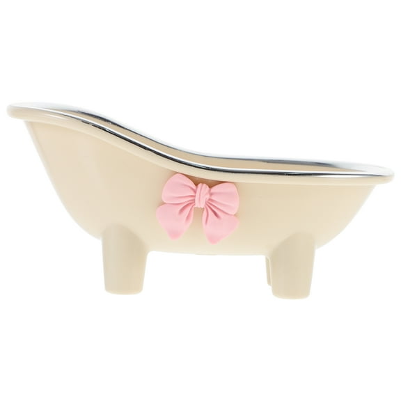 Yage Bathtub Shaped Soap Dish Bath Soap Box Soap Holder Decorative Soap Dish Soap Storage Dish for Bath