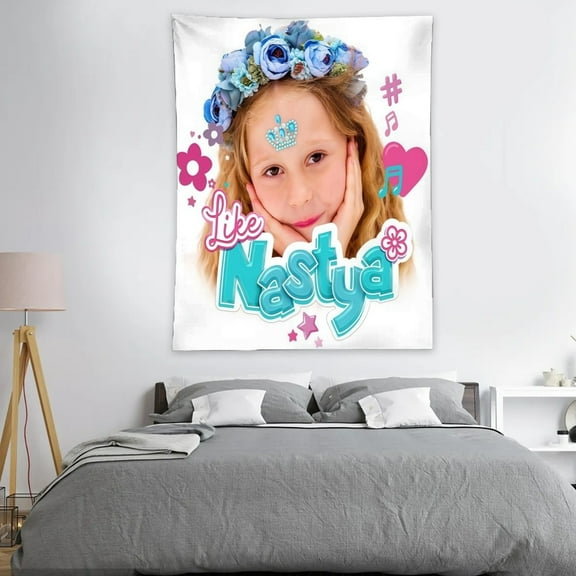 Tapestry for Like Nastya Bedroom Dorm wall hanging Funny Poster Backgrounds Wall Art Decorations Kids Girls Teens Gifts Cute 40×30 inch