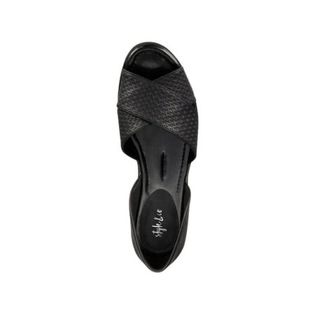 - Style & Co. Womens Tyyler Peep Toe Casual Slide Sandals
