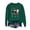 Green, variant on Turilly Christmas Sweatshirts Pullover for Women Fashion Printed Long Sleeve Top Loose Fit Sweatshirts Black L