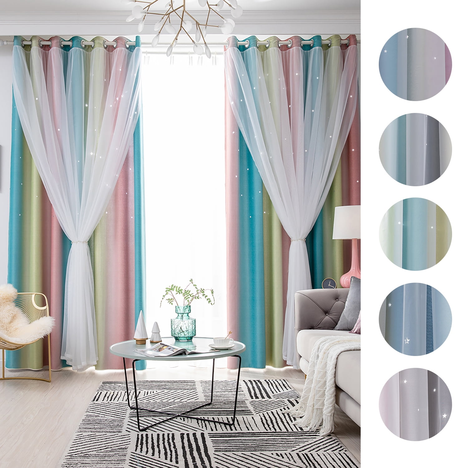 Details about   Window Screening Tulle Drap Sheer Curtains for Room Furniture Cover Rod 3 Sizes 
