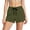 Army Green, variant on Shorts for Women High Rise Pull on Bermuda Flat Front Solid,Size S-2XL