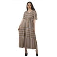 thumbnail image 1 of Moomaya Tunique à Manches Courtes Robes de Cocktail pour Femmes Robe en Coton Slub Imprimée, 1 of 4