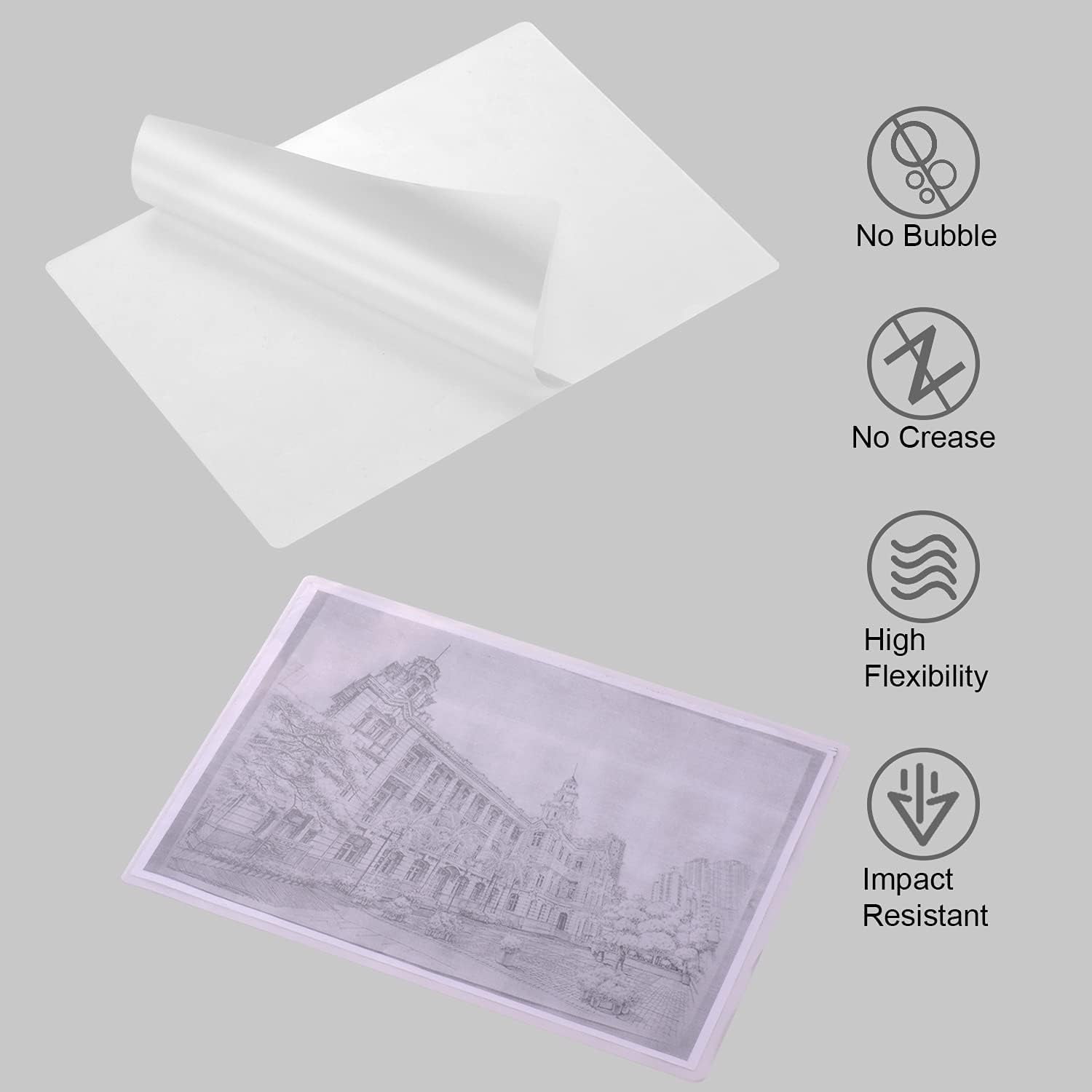 SJPACK Thermal Laminating Pouches, 8.9" x 11.4", 3 Mil Thick, Clear Laminating Sheets, 500 Pack