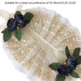 thumbnail image 3 of Handmade SunHat Lace Decorated Bonnet Tea Party for Girls Women Court Miss Flat Hat SunHat Bonnet Wedding Hat, 3 of 5