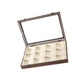 thumbnail image 1 of Organizador de caja de joyería multifunción con cierre de hebilla Mujeres Niñas Tapa transparente Regalo Estuche de almacenamiento portátil para baratija Colgante Tobillera Cadena 12 ranuras Sunnimix Organizador de joyas, 1 of 8