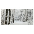 thumbnail image 2 of Dense Winter Forest and Lane - Large Forest Canvas Art Print, 2 of 3
