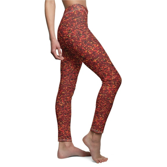 Digital Fire Camo Women's Casual Leggings - Camo Color Code 0088