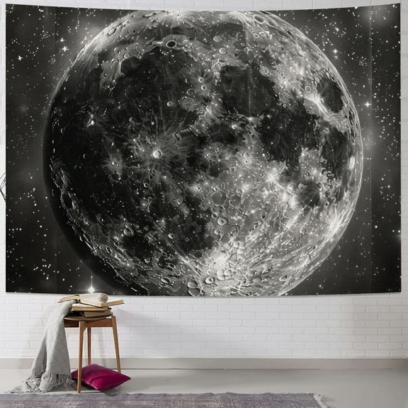 Autua Moon Stars Space Tapestry Wall Hanging Unique Style for Home Wall Decor Art Living Room Bedroom Apartment Farmhouse Dorm 40x30inch