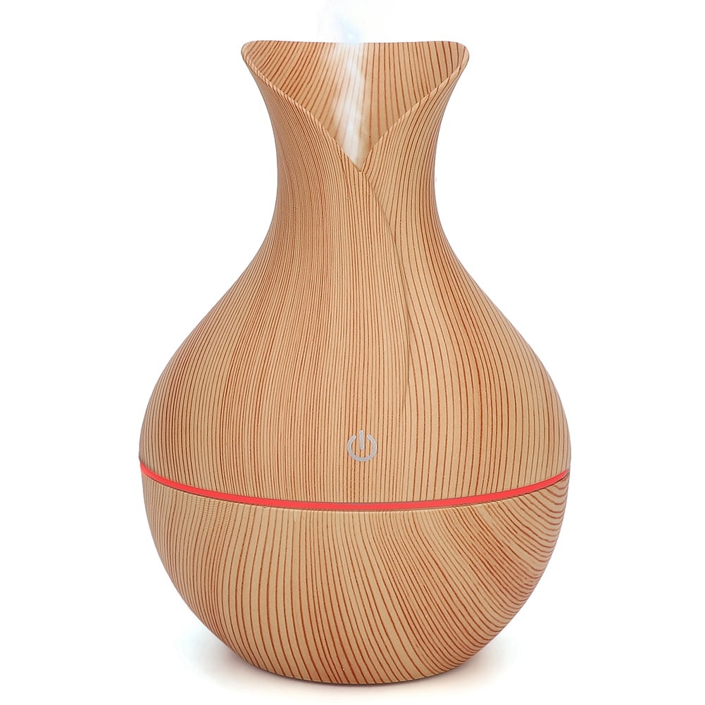 Details about   Essential Oil Diffuser Humidifier Aromatherapy Wood Grain Vase Aroma 130ml LED 