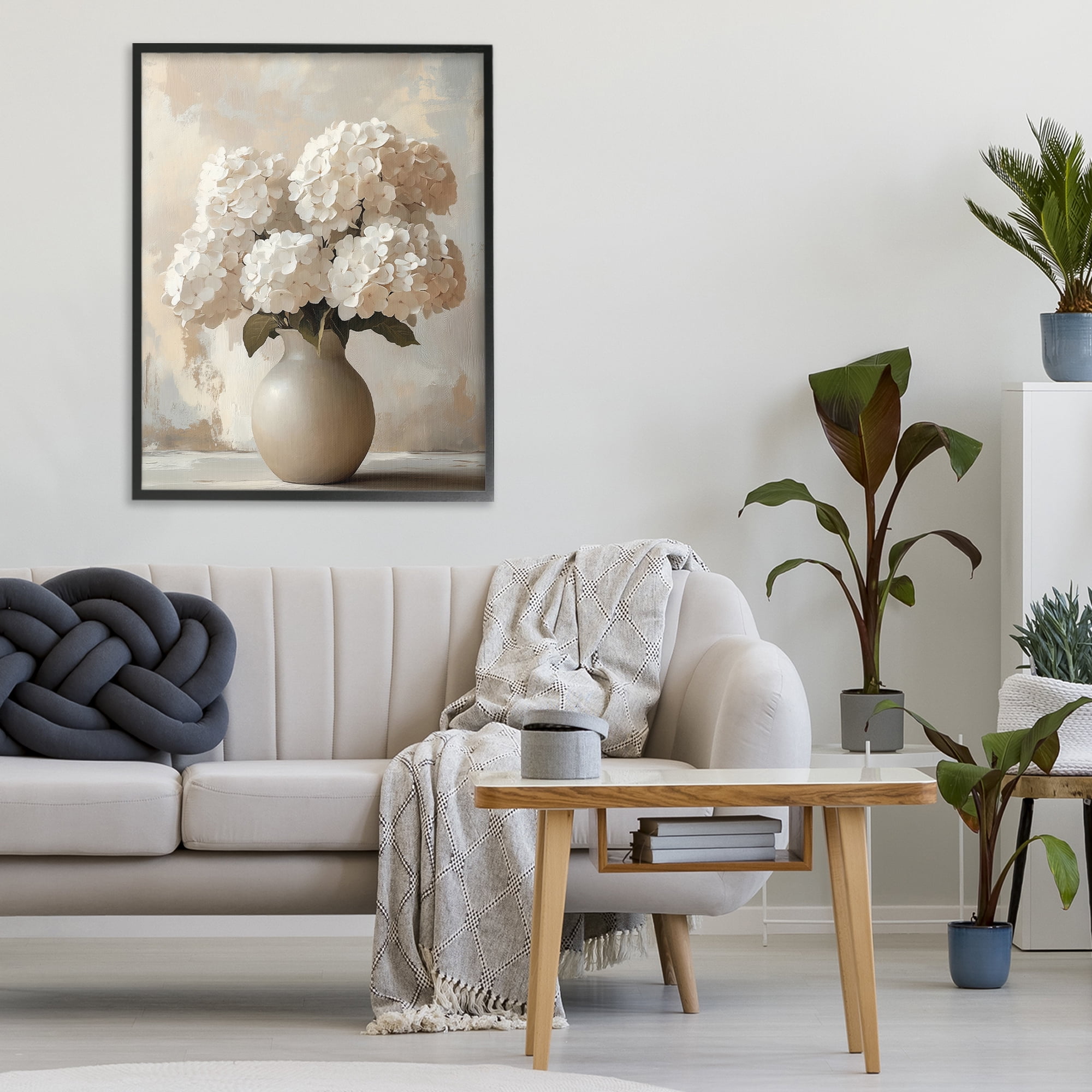 Stupell Industries Vase of Hydrangeas in Bloom Black Framed Giclee Art, design by LSR Design Studio