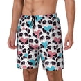 thumbnail image 2 of Haiem Heart Panda Mens Swim Trunks with Compression Liner 2 in 1 Swimming Shorts Stretch Swimwear Quick Dry,Board Shorts-Medium, 2 of 9