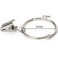 thumbnail image 1 of 40 Piezas Clip de Cortina Barra de Cortina 32mm Clips de Cortina Proceso de Enchapado Anillos de Cortina con Clips Ganchos de Cortina Adecuado para Barra de Metal con Diámetro (Negro) Xemadio JPXSD-52, 1 of 6