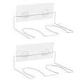thumbnail image 2 of 2pcs Wall-mounted Shoe Rack Household Storage Rack Storage Organizer (White), 2 of 9