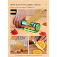 thumbnail image 6 of ABPETE 4-in-1 Kitchen Knife Accessories, 3-Stage Knife Sharpener Helps Repair, Restore, Polish Blades, Professional Knife Sharpening Tool for Kitchen Knives, Easy Manual Sharpener - Rainbow, 6 of 10
