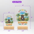 thumbnail image 5 of Newfoundland Hello Summer with Sunglasses and Surfboard Tropical Vibes Acrylic Plaque Sign Ashwood Base Newfie Dog Lover Gifts Home Desk Decor - 00007, 5 of 5