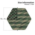 thumbnail image 2 of Pofeuu Jungle Green Camo USA Flag Print Coasters for Drinks, 4Pack PU Leather Coasters, Bar Drink Coasters for Tabletop Protection, Furniture from Damage-Hexagon, 2 of 6