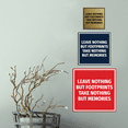 thumbnail image 6 of Signs ByLITA Square Leave Nothing But Footprints, Take Nothing But Memories Sign (Red) - Medium, 6 of 8