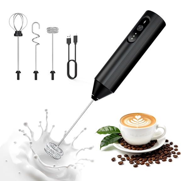 Rechargeable Electric Milk Frother, 3 Speed Handheld Drink Mixer , Portable Foam Maker for Coffee Latte Cappuccino